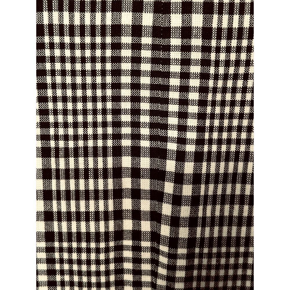 VTG LIZ CLAIBORNE I Navy Linen Blend Plaid Checkered 3 Button Blazer Jacket I 12 - Picture 3 of 6